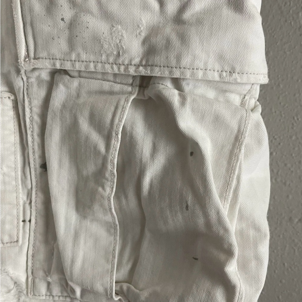 Denim &Supply Ralph Lauren White Cotton Cargo Shorts Mens Size 36 American Flag. - Picture 9 of 16
